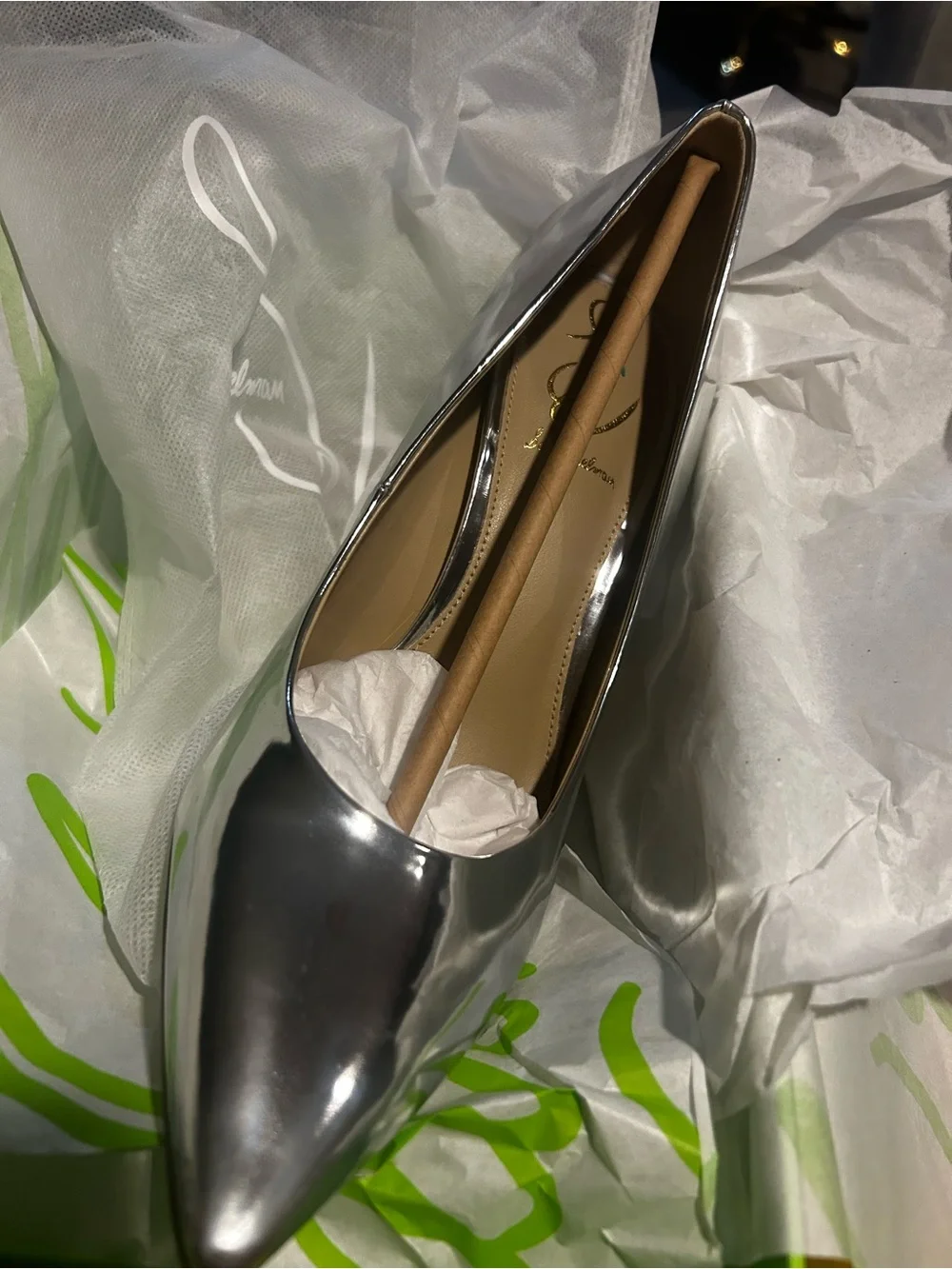 Sam Edleman Silver Pointed-Toe Stiletto Pump - Women - Picture 6 of 7